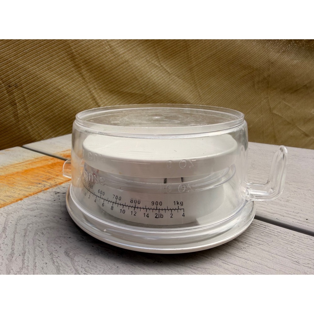 Vintage Soehnle Mechanical Kitchen Scale White 1kg 2.2lb with Measuring Bowl